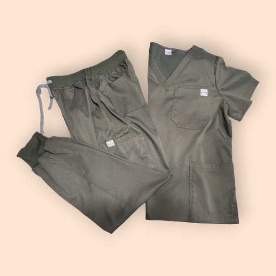 Jess Scrub Set- Army Green