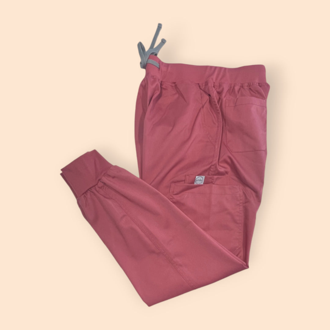 Jess Scrub Jogger Pants- Rose Pink