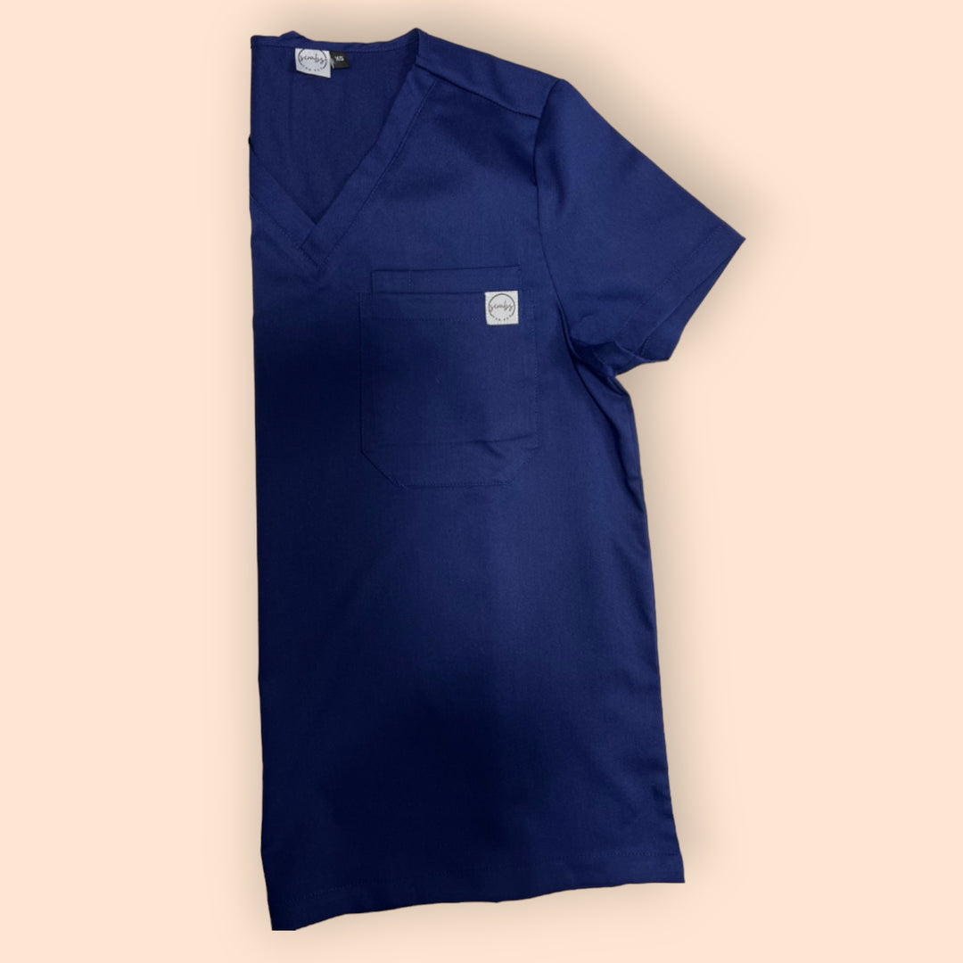 JayR Classic Scrub Top- Navy Blue