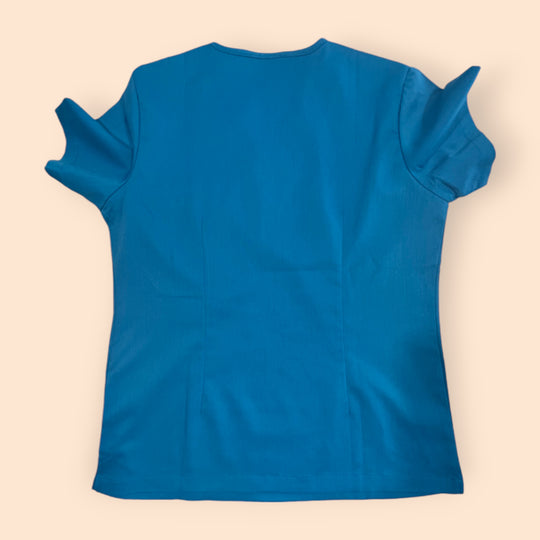 Lois Scrub Top- Teal Blue