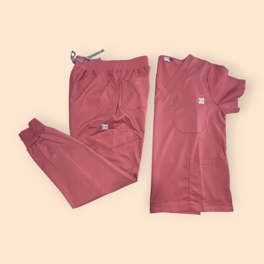 Jess Scrub Jogger Pants- Rose Pink