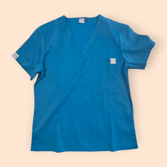 Lois Scrub Top- Teal Blue