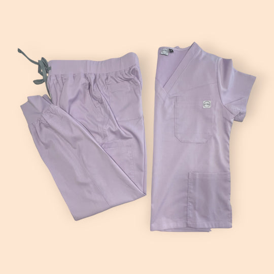 Jess Scrub Jogger Pants- Lilac