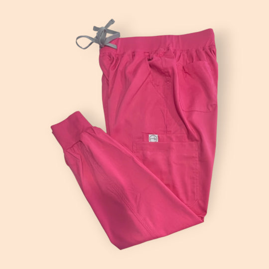 Jess Scrub Jogger Pants- Hot Pink