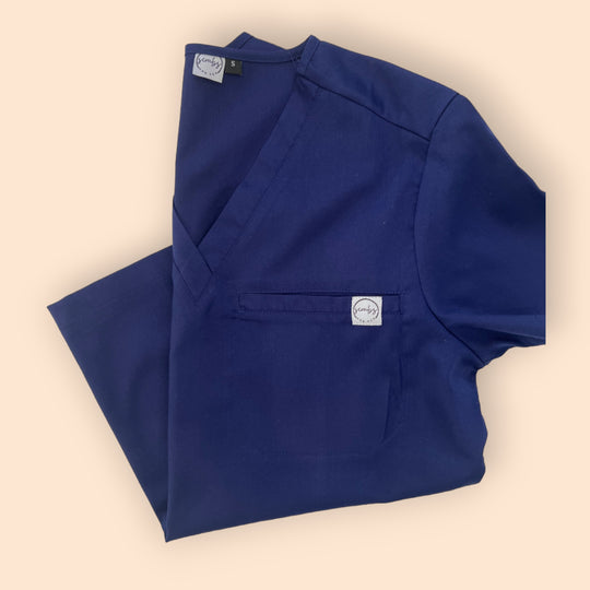 Lois Scrub Set-  Navy Blue