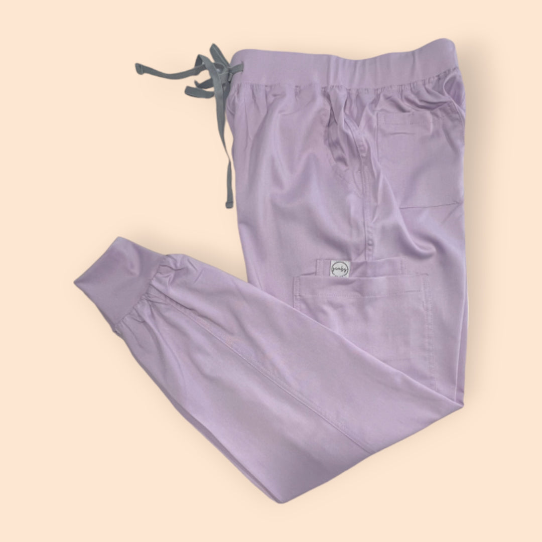 Jess Scrub Jogger Pants- Lilac